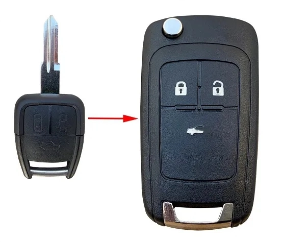 Chave Canivete Adaptação GM 3 Botões